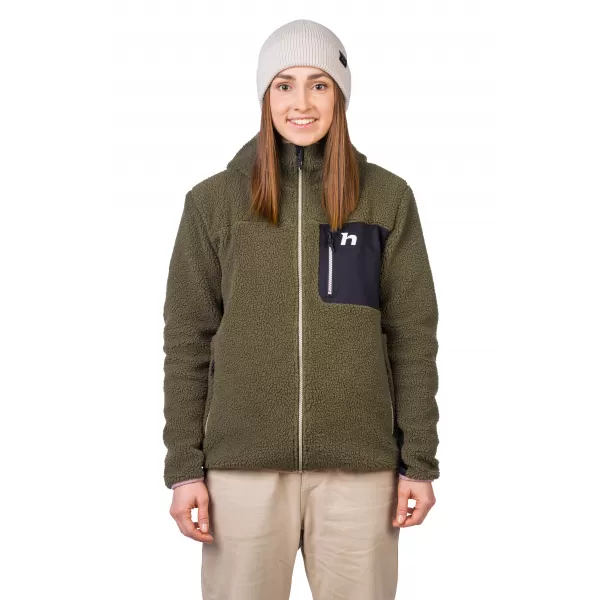  Ženski pulover HANNAH KOALA HOODY BRŠLJAN ZELENA/ANTRACIT 