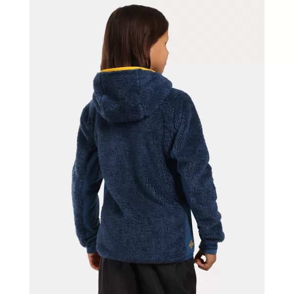  Pulover s kapuco iz flisa za fante KILPI NORKA-JB WJ0201KI TEMNO MODRA 