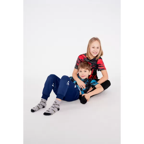  Otroška premium funkcionalna majica ALTISPORT VOJ/ALK010TR01 ČRNA/RDEČA 