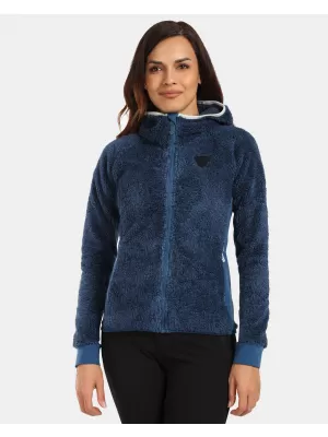 Ženski pulover s kapuco iz flisa KILPI NORKA-W WL0204KI TEMNO MODRA