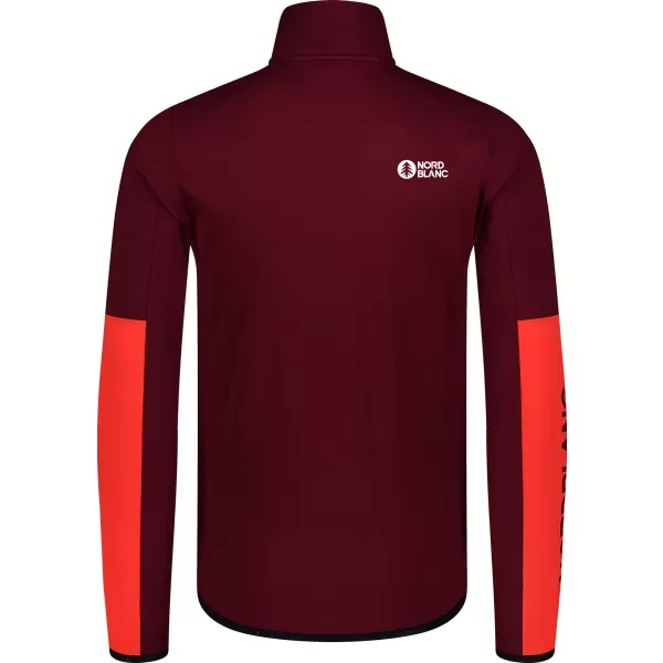  Moški powerfleece pulover NORDBLANC RIVER NBSFM8011 BORDO 