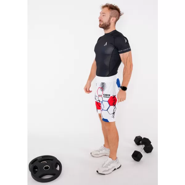  Moške premium funkcionalne kratke hlače brez žepov ALTISPORT VOJ/ALM036KRA02 HEKSA BELA 