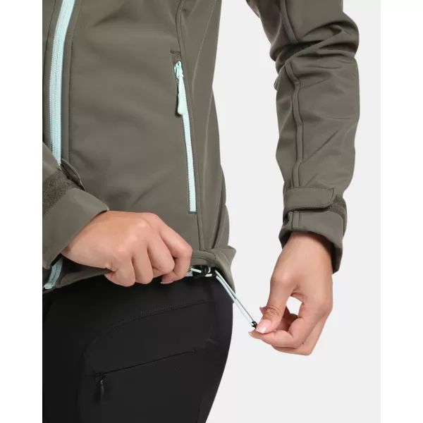  Ženska softshell jakna KILPI RAVIA-W WL0129KI TEMNO ZELENA 