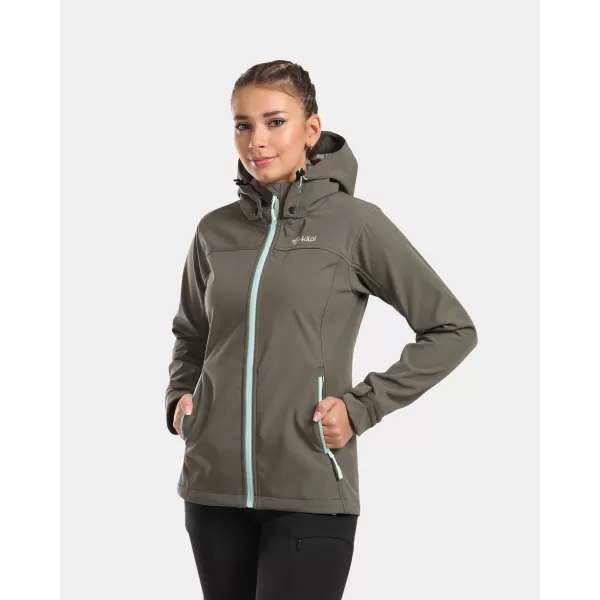  Ženska softshell jakna KILPI RAVIA-W WL0129KI TEMNO ZELENA 