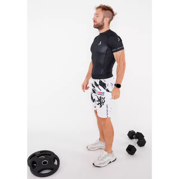  Moške premium funkcionalne kratke hlače brez žepov ALTISPORT VOJ/ALM036KRA02 ABSTRAKCIJA 