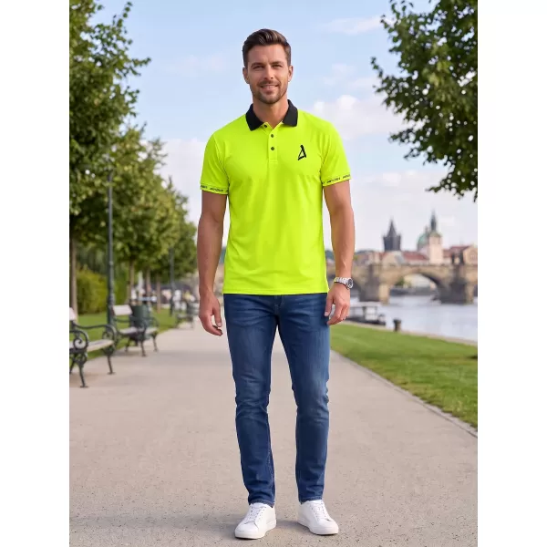  Moška funkcionalna majica z vrhunskim ovratnikom ALTISPORT VOJ/ALM000TR05 NEON RUMENA 