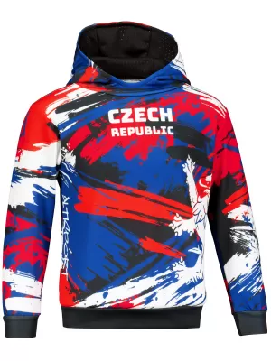 Otroški premium funkcionalni pulover ALTISPORT VOJ/ALK036MI01 ČERNÁ/ČERVENÁ/MODRÁ ČRNA/MODRA/RDEČA