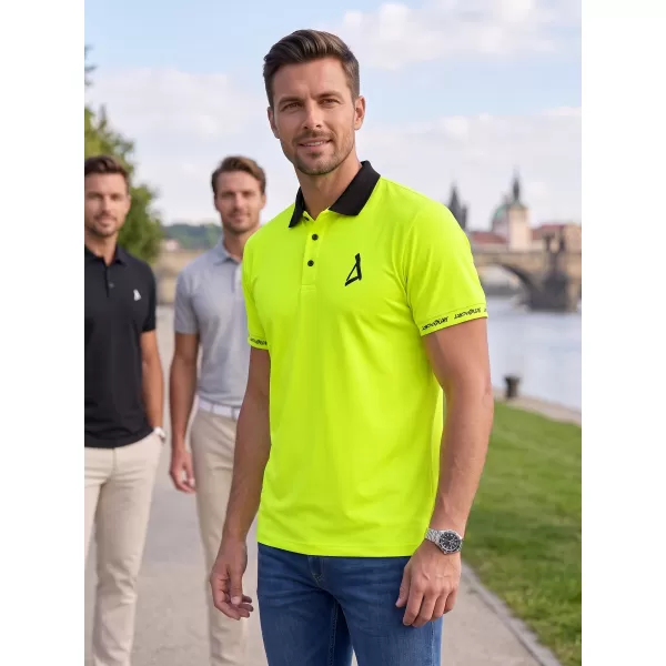  Moška funkcionalna majica z vrhunskim ovratnikom ALTISPORT VOJ/ALM000TR05 NEON RUMENA 