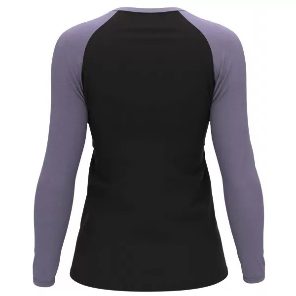  Ženska majica z dolgimi rokavi HANNAH LESLIE L/S ANTRACIT/GLICINIJA 