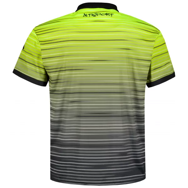  Moška funkcionalna majica z vrhunskim ovratnikom ALTISPORT VOJ/ALM031TR05 ČRNA/NEON RUMENA 