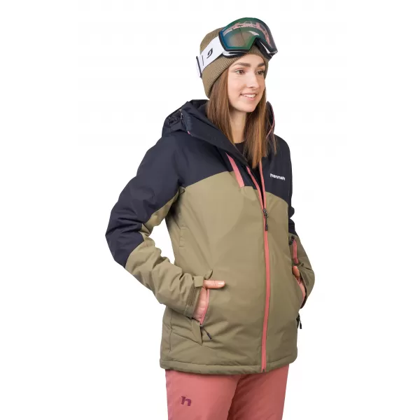  Ženska jakna HANNAH MAKY COL ŽGANA OLIVA/ANTRACIT 