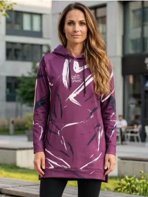 Ženski funkcionalni podaljšani pulover premium ALTISPORT VOJ/ALW049MI03 VIJOLIČNA