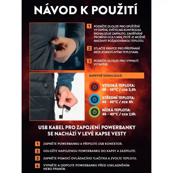  Izoliran telovnik z ogrevanjem KILPI HEATEO-M WM0121KI ČRNA 