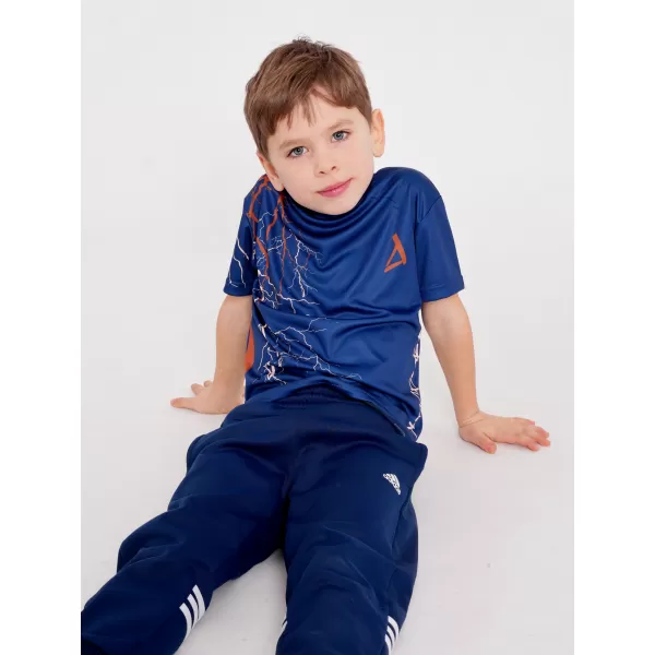  Otroška premium funkcionalna majica ALTISPORT VOJ/ALK004TR01 MORNARSKO MODRA/RJAVA 