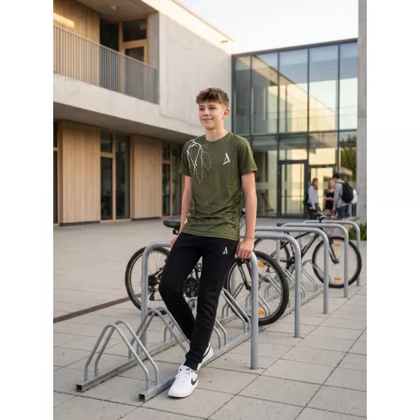  Otroška premium funkcionalna majica ALTISPORT VOJ/ALK004TR01 OLIVNO 
