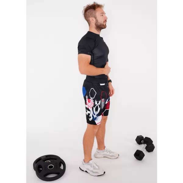  Moške premium funkcionalne kratke hlače brez žepov ALTISPORT VOJ/ALM036KRA02 HEKSA ČRNA 