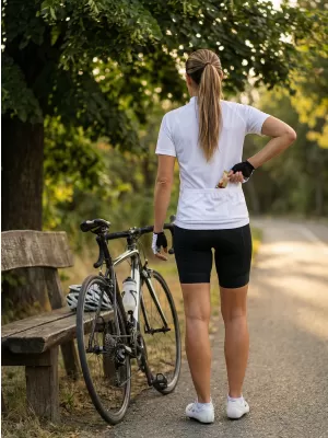 Ženski kolesarski dres ALTISPORT NoPrint NP/ALW115NJ BELA