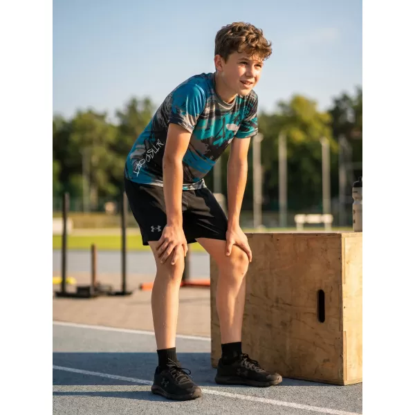  Otroška premium funkcionalna majica ALTISPORT VOJ/ALK014TR01 ČRNA/KEROZIN 