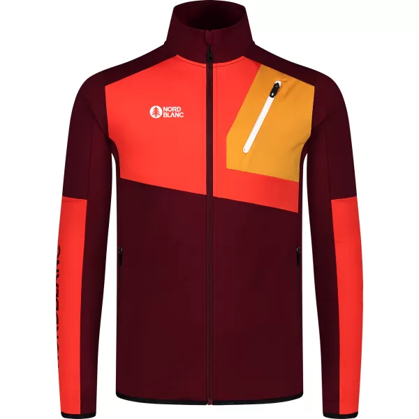  Moški powerfleece pulover NORDBLANC RIVER NBSFM8011 BORDO 