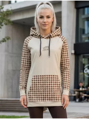 Ženski funkcionalni podaljšani pulover premium ALTISPORT VOJ/ALW048MI03 RJAVA