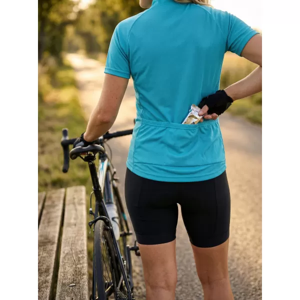  Ženski kolesarski dres ALTISPORT NoPrint NP/ALW115NJ TURKIZNA 