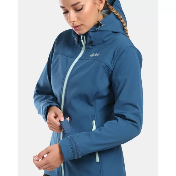  Ženska softshell jakna KILPI RAVIA-W WL0129KI TEMNO MODRA 