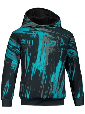 Otroški premium funkcionalni pulover ALTISPORT VOJ/ALK010MI01 ČRNA/SMARAGDNA