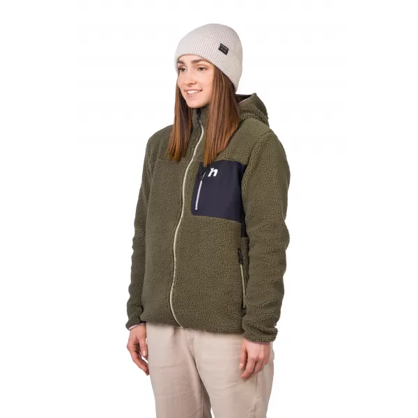  Ženski pulover HANNAH KOALA HOODY BRŠLJAN ZELENA/ANTRACIT 