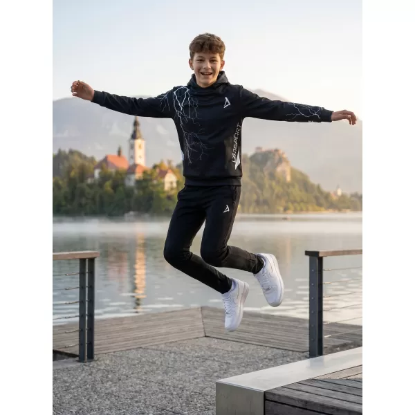  Otroški premium funkcionalni pulover ALTISPORT VOJ/ALK004MI01 ČRNO-BELO 