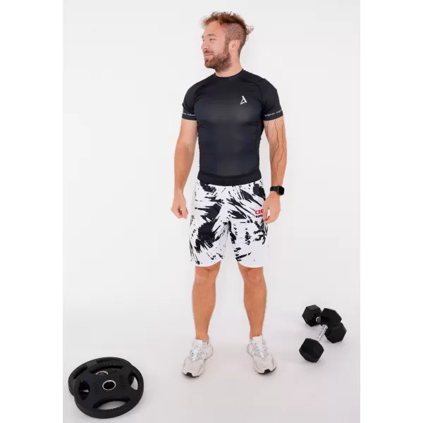  Moške premium funkcionalne kratke hlače brez žepov ALTISPORT VOJ/ALM036KRA02 ABSTRAKCIJA 