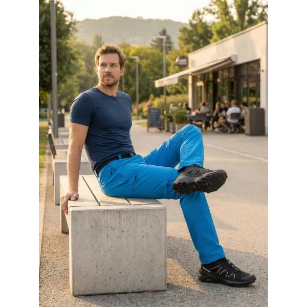  Moške hlače/kratke hlače ALTISPORT NoPrint NP/ALM2021NJ SVETLO MODRA 