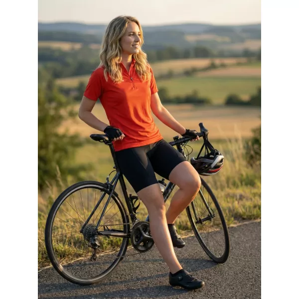  Ženski kolesarski dres ALTISPORT NoPrint NP/ALW115NJ SVETLO ORANŽNA 