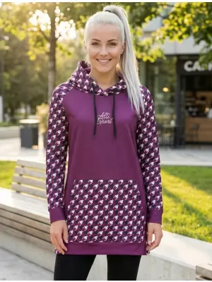 Ženski funkcionalni podaljšani pulover premium ALTISPORT VOJ/ALW048MI03 VIJOLIČNA