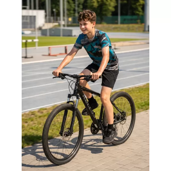  Otroška premium funkcionalna majica ALTISPORT VOJ/ALK014TR01 ČRNA/KEROZIN 