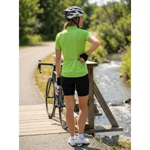  Ženski kolesarski dres ALTISPORT NoPrint NP/ALW115NJ ZELENA LIMETA 