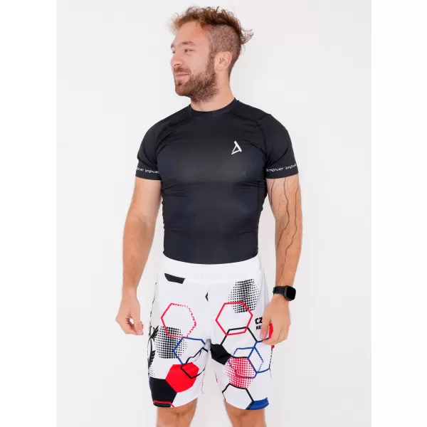  Moške premium funkcionalne kratke hlače brez žepov ALTISPORT VOJ/ALM036KRA02 HEKSA BELA 