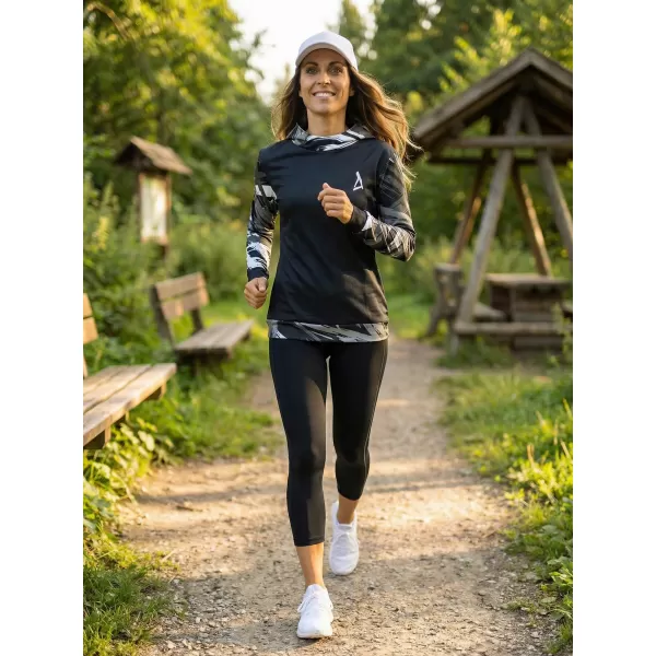  Ženski vrhunski funkcionalni pulover ALTISPORT VOJ/ALW039MI01 ČRNO/BELO 