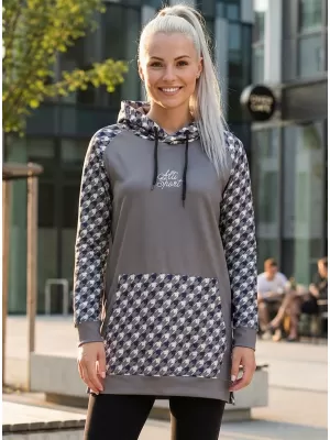 Ženski funkcionalni podaljšani pulover premium ALTISPORT VOJ/ALW048MI03 SIVA