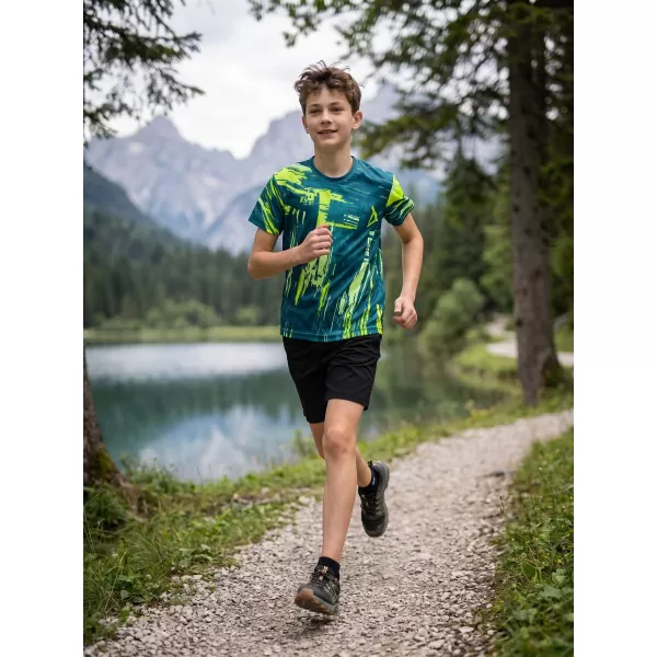  Otroška premium funkcionalna majica ALTISPORT VOJ/ALK010TR01 KEROZIN/RUMENA 