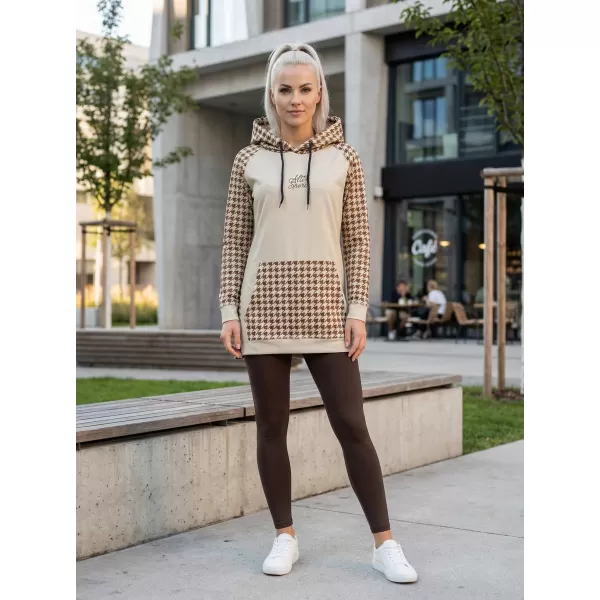  Ženski funkcionalni podaljšani pulover premium ALTISPORT VOJ/ALW048MI03 RJAVA 