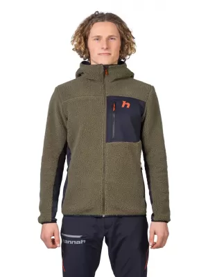 Moški pulover HANNAH KODIAK HOODY BRŠLJAN ZELENA/ANTRACIT