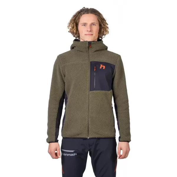  Moški pulover HANNAH KODIAK HOODY BRŠLJAN ZELENA/ANTRACIT 