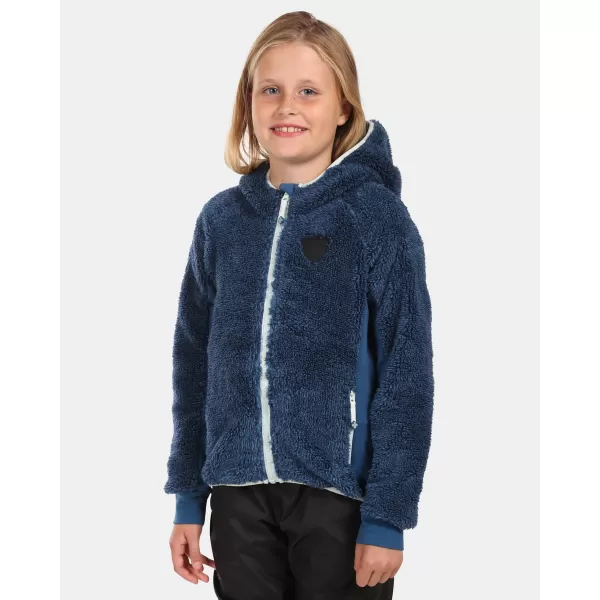  Pulover s kapuco iz flisa za deklice KILPI NORKA-JG WJ0211KI TEMNO MODRA 