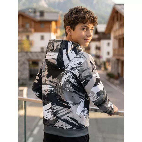  Otroški premium funkcionalni pulover ALTISPORT VOJ/ALK014MI01 ČRNA/SIVA 