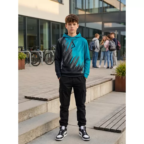  Otroški premium funkcionalni pulover ALTISPORT VOJ/ALK006MI01 ČRNA/KEROZIN 