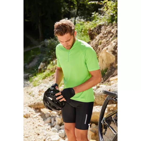 Moški kolesarski dres ALTISPORT NoPrint NP/ALM215NJ ZELENA LIMETA 