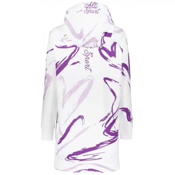  Ženski funkcionalni podaljšani pulover premium ALTISPORT VOJ/ALW049MI03 BELA/VIJOLIČNA 