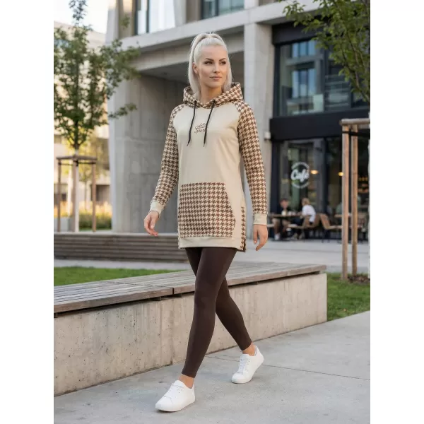  Ženski funkcionalni podaljšani pulover premium ALTISPORT VOJ/ALW048MI03 RJAVA 