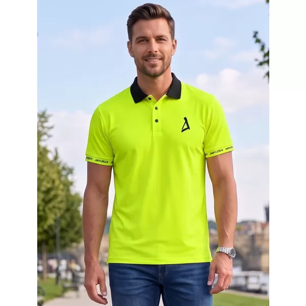  Moška funkcionalna majica z vrhunskim ovratnikom ALTISPORT VOJ/ALM000TR05 NEON RUMENA 