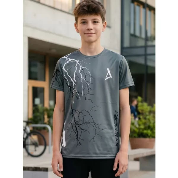  Otroška premium funkcionalna majica ALTISPORT VOJ/ALK004TR01 GRAFIT 